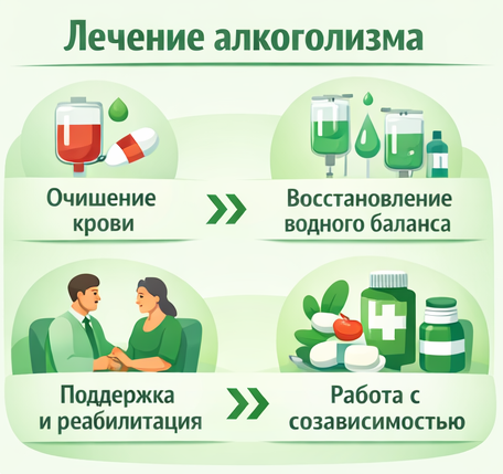 лечение алкоголизма в Комсомольске-на-Амуре этапы